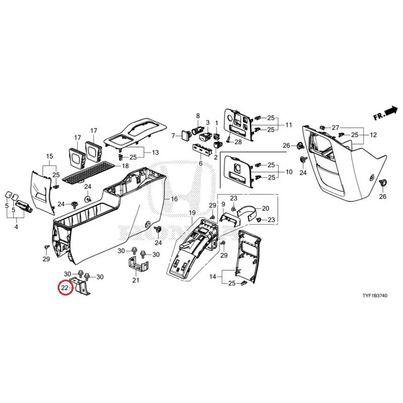 [NEW] JDM HONDA Honda e ZC7 2023 Console GENUINE OEM - Image 22