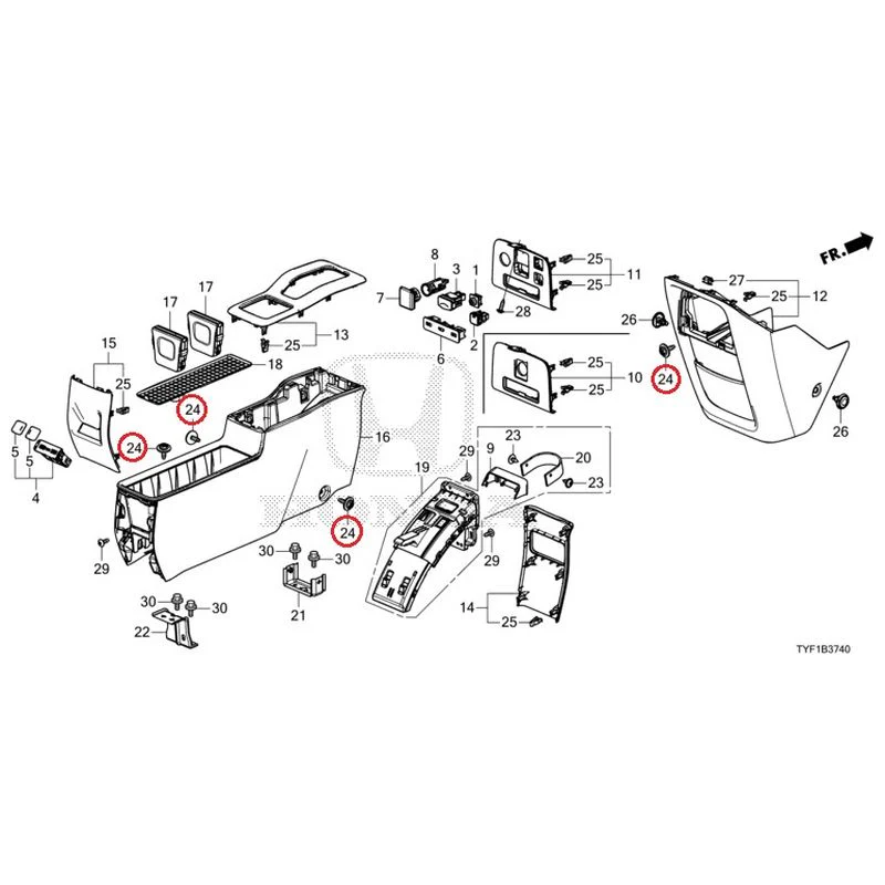 [NEW] JDM HONDA Honda e ZC7 2023 Console GENUINE OEM - Image 24