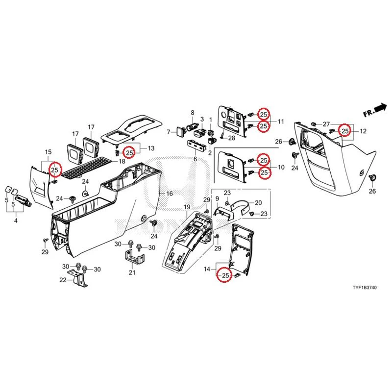 [NEW] JDM HONDA Honda e ZC7 2023 Console GENUINE OEM - Image 25