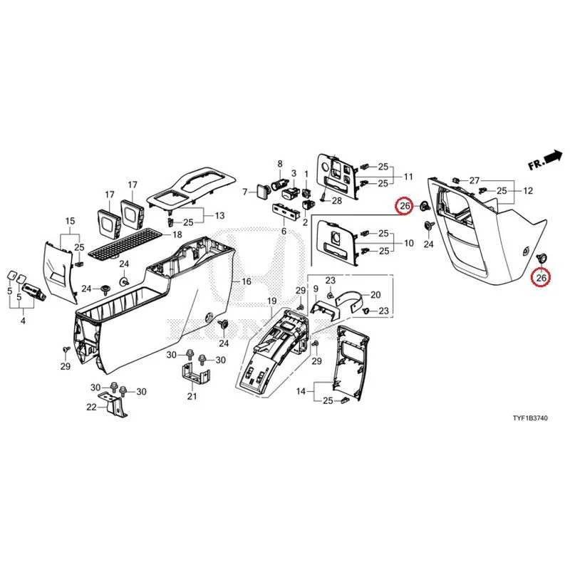 [NEW] JDM HONDA Honda e ZC7 2023 Console GENUINE OEM - Image 26