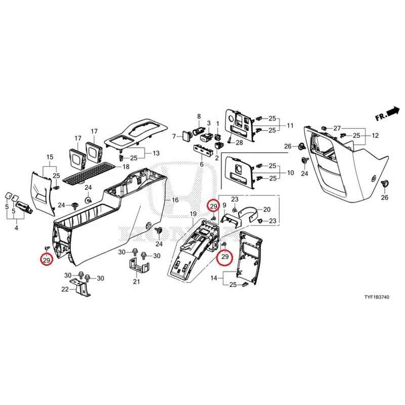 [NEW] JDM HONDA Honda e ZC7 2023 Console GENUINE OEM - Image 29