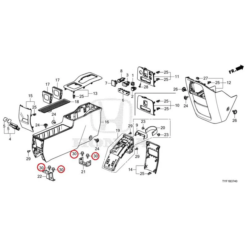 [NEW] JDM HONDA Honda e ZC7 2023 Console GENUINE OEM - Image 30