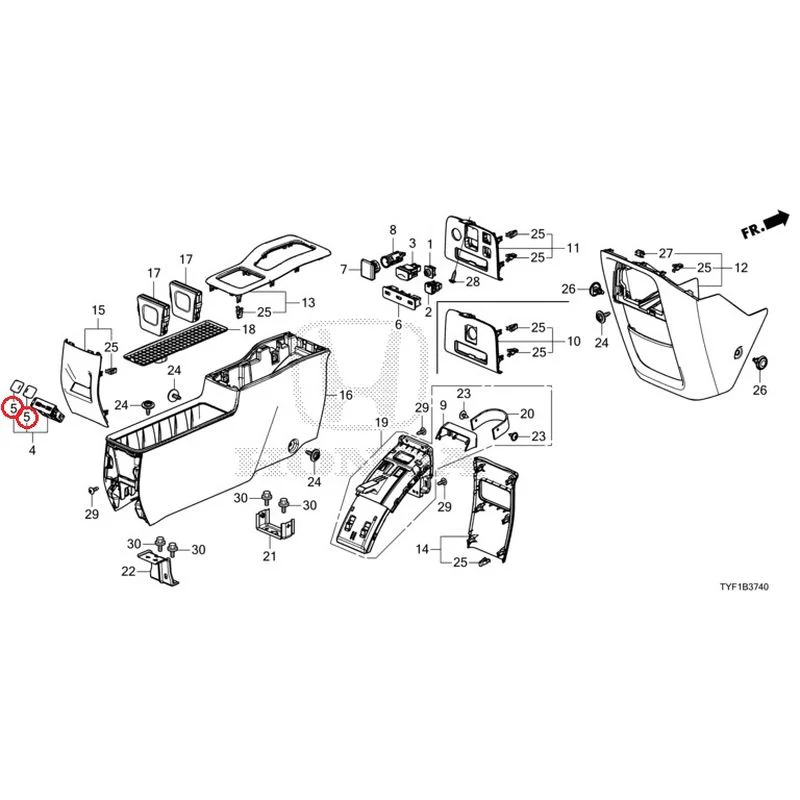 [NEW] JDM HONDA Honda e ZC7 2023 Console GENUINE OEM - Image 6
