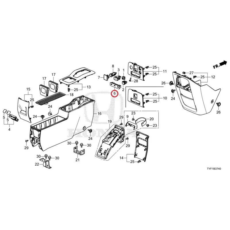 [NEW] JDM HONDA Honda e ZC7 2023 Console GENUINE OEM - Image 7