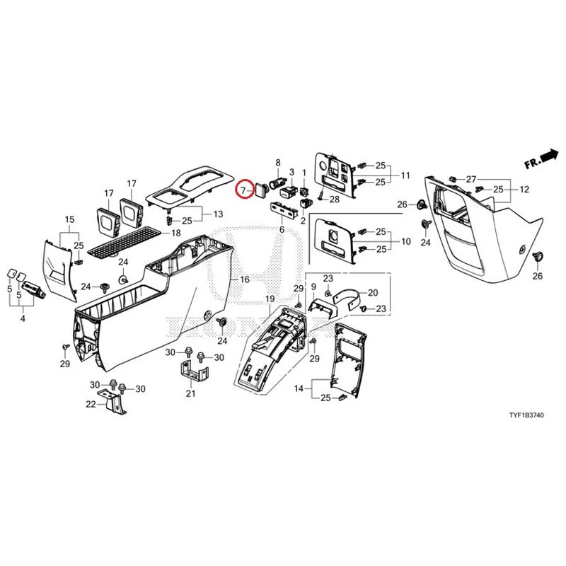 [NEW] JDM HONDA Honda e ZC7 2023 Console GENUINE OEM - Image 8