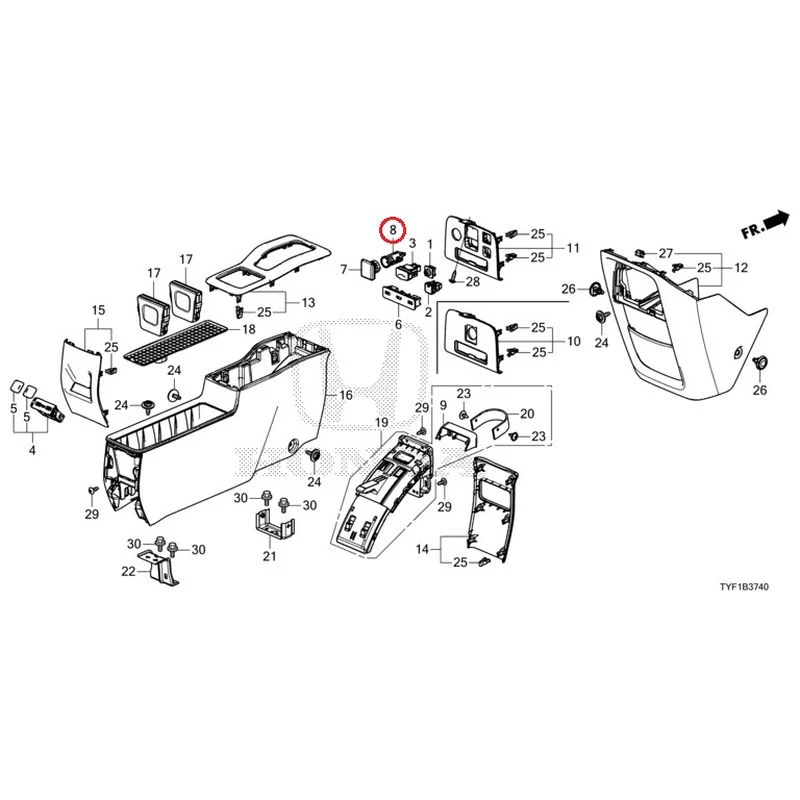 [NEW] JDM HONDA Honda e ZC7 2023 Console GENUINE OEM - Image 9