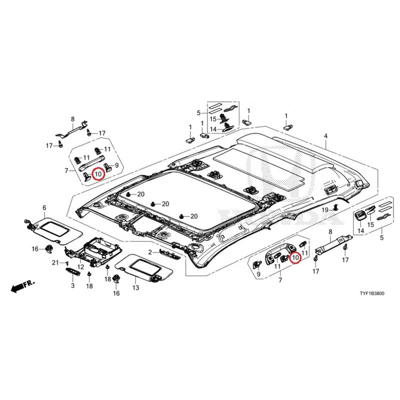 [NEW] JDM HONDA Honda e ZC7 2023 Roof Lining (Sunroof) GENUINE OEM - Image 11