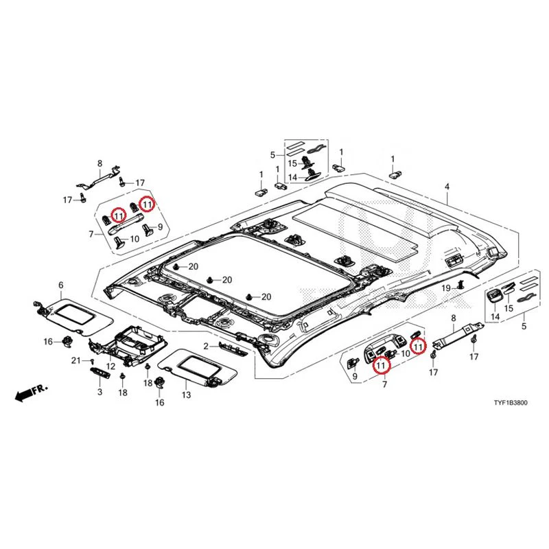 [NEW] JDM HONDA Honda e ZC7 2023 Roof Lining (Sunroof) GENUINE OEM - Image 12