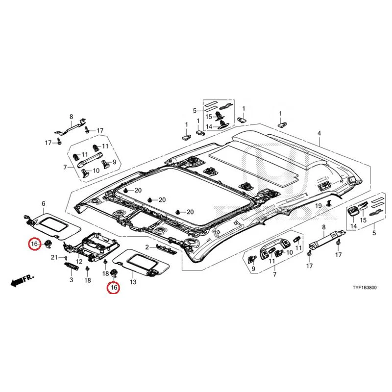 [NEW] JDM HONDA Honda e ZC7 2023 Roof Lining (Sunroof) GENUINE OEM - Image 17