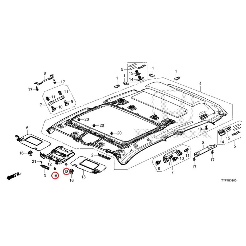 [NEW] JDM HONDA Honda e ZC7 2023 Roof Lining (Sunroof) GENUINE OEM - Image 19