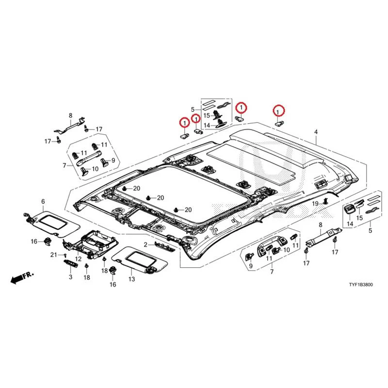[NEW] JDM HONDA Honda e ZC7 2023 Roof Lining (Sunroof) GENUINE OEM - Image 2