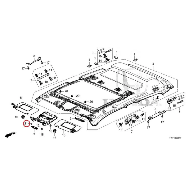 [NEW] JDM HONDA Honda e ZC7 2023 Roof Lining (Sunroof) GENUINE OEM - Image 22