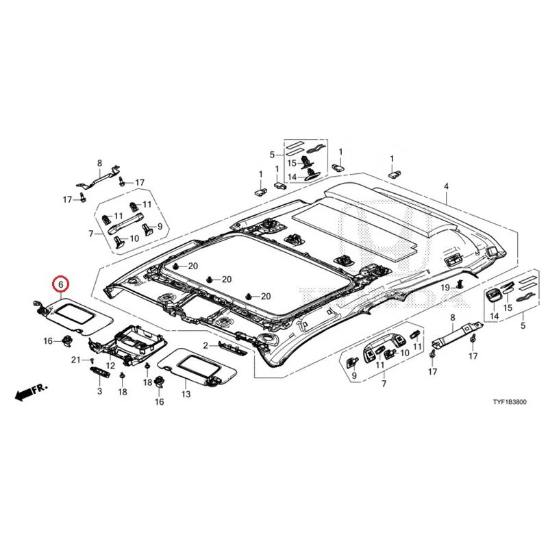 [NEW] JDM HONDA Honda e ZC7 2023 Roof Lining (Sunroof) GENUINE OEM - Image 7