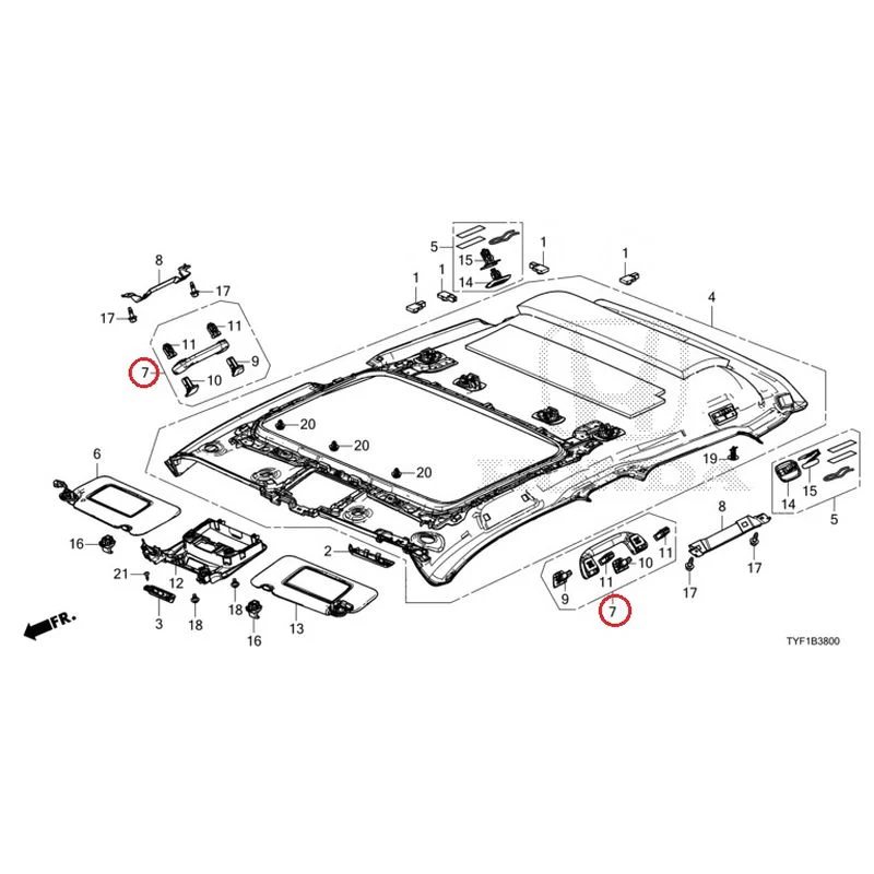 [NEW] JDM HONDA Honda e ZC7 2023 Roof Lining (Sunroof) GENUINE OEM - Image 8