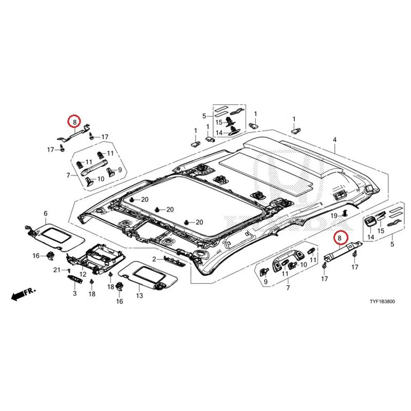 [NEW] JDM HONDA Honda e ZC7 2023 Roof Lining (Sunroof) GENUINE OEM - Image 9