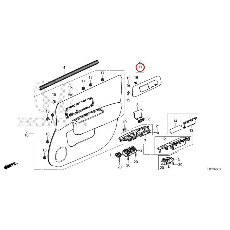 [NEW] JDM HONDA Honda e ZC7 2023 Front Door Lining GENUINE OEM - Image 12