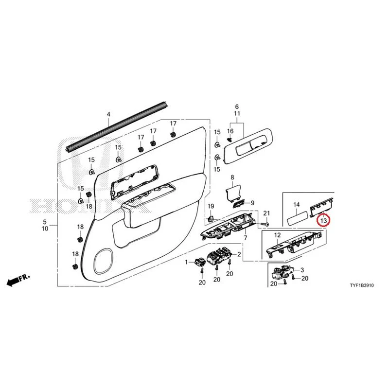 [NEW] JDM HONDA Honda e ZC7 2023 Front Door Lining GENUINE OEM - Image 14