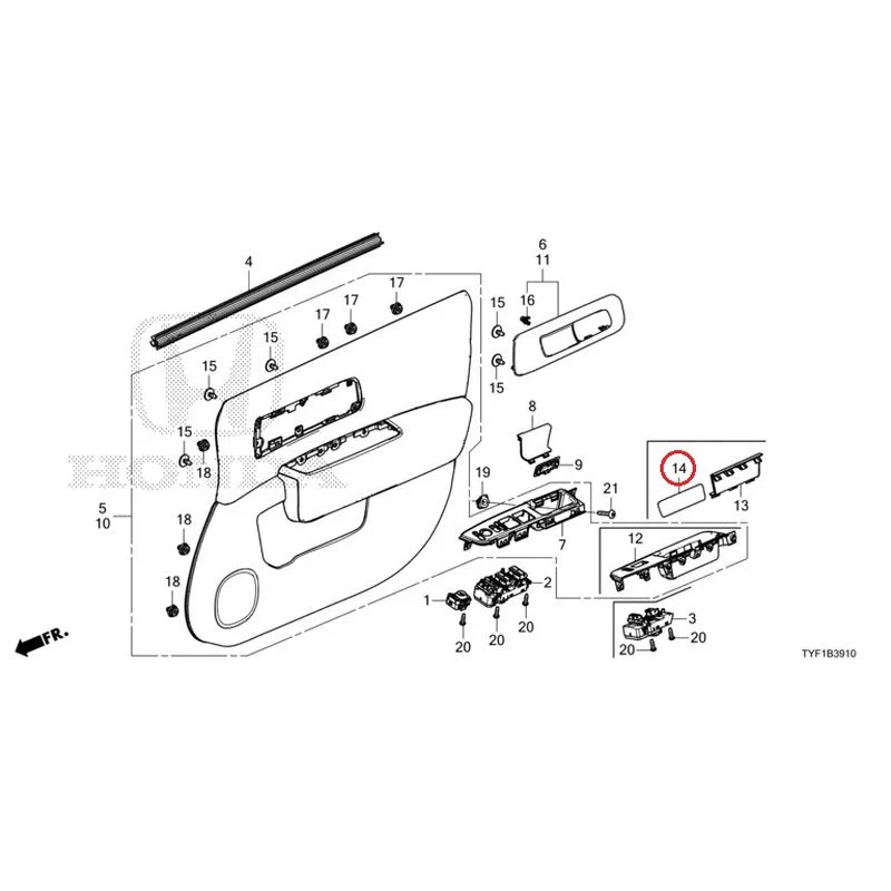 [NEW] JDM HONDA Honda e ZC7 2023 Front Door Lining GENUINE OEM - Image 15