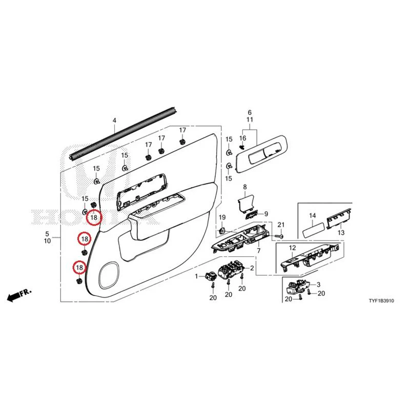 [NEW] JDM HONDA Honda e ZC7 2023 Front Door Lining GENUINE OEM - Image 19