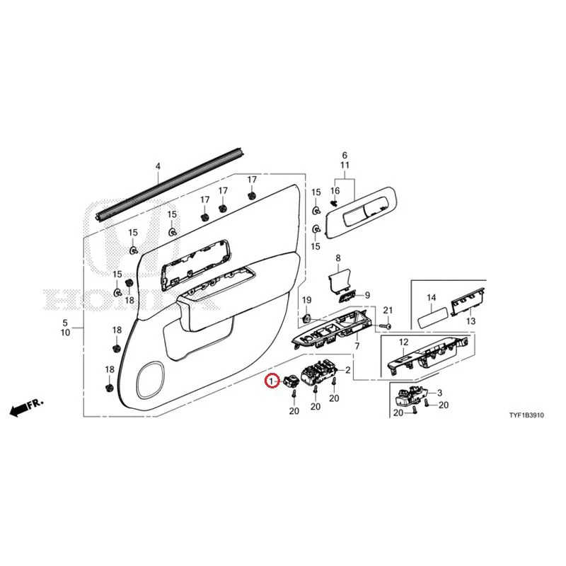 [NEW] JDM HONDA Honda e ZC7 2023 Front Door Lining GENUINE OEM - Image 2