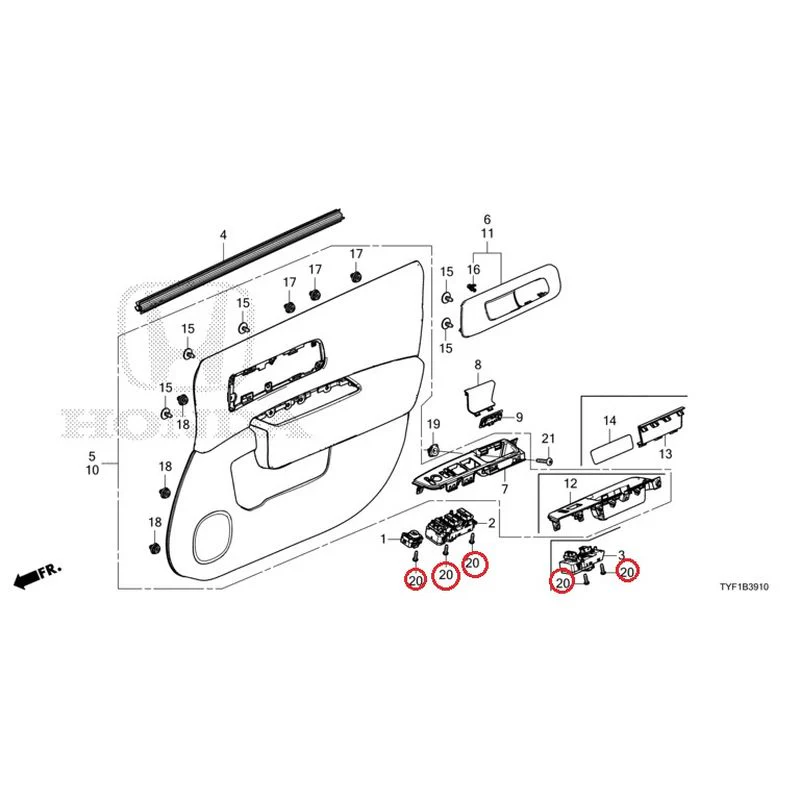 [NEW] JDM HONDA Honda e ZC7 2023 Front Door Lining GENUINE OEM - Image 21