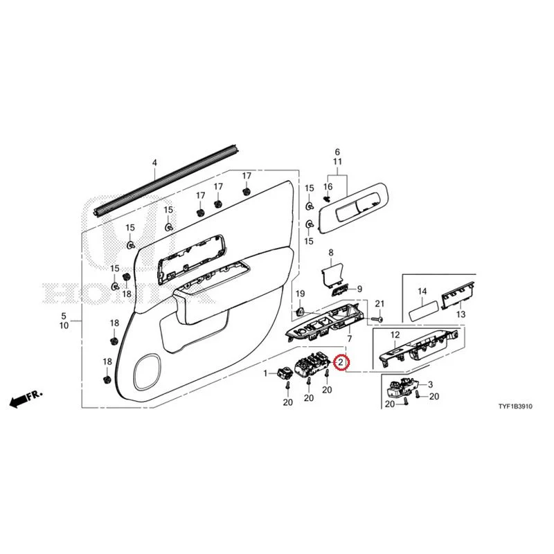 [NEW] JDM HONDA Honda e ZC7 2023 Front Door Lining GENUINE OEM - Image 3