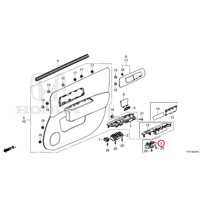 [NEW] JDM HONDA Honda e ZC7 2023 Front Door Lining GENUINE OEM - Image 4