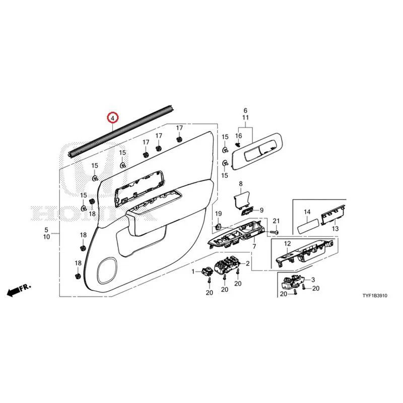 [NEW] JDM HONDA Honda e ZC7 2023 Front Door Lining GENUINE OEM - Image 5