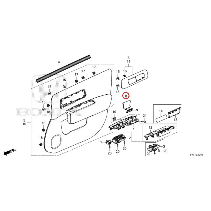 [NEW] JDM HONDA Honda e ZC7 2023 Front Door Lining GENUINE OEM - Image 9