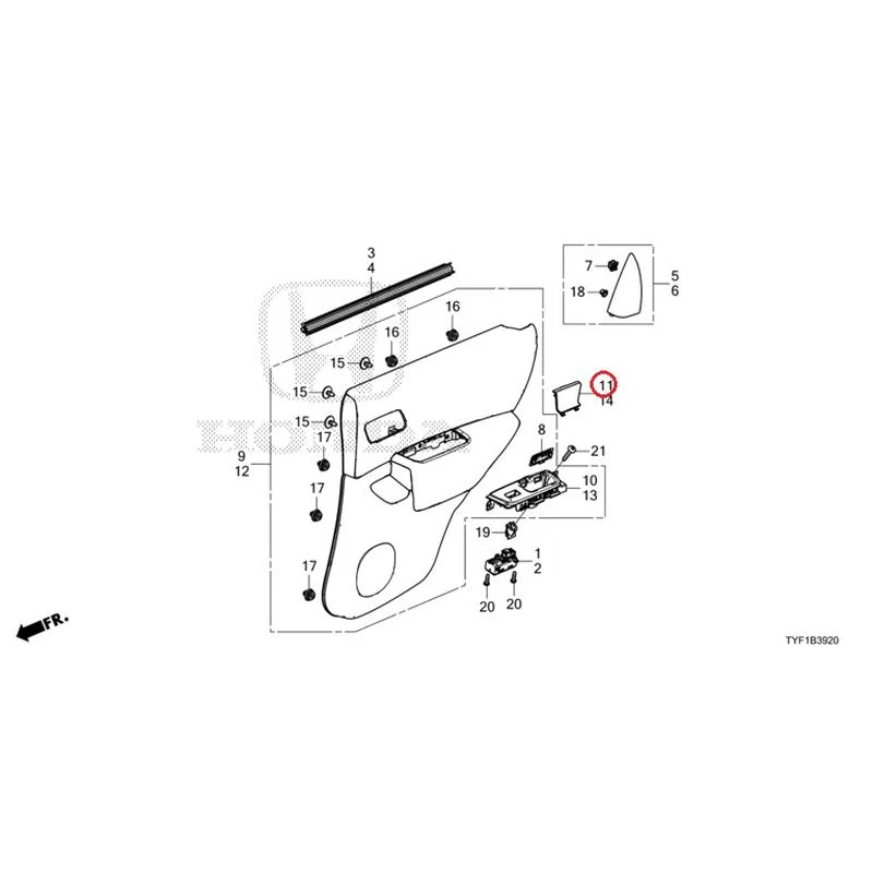 [NEW] JDM HONDA Honda e ZC7 2023 Rear Door Lining GENUINE OEM - Image 12