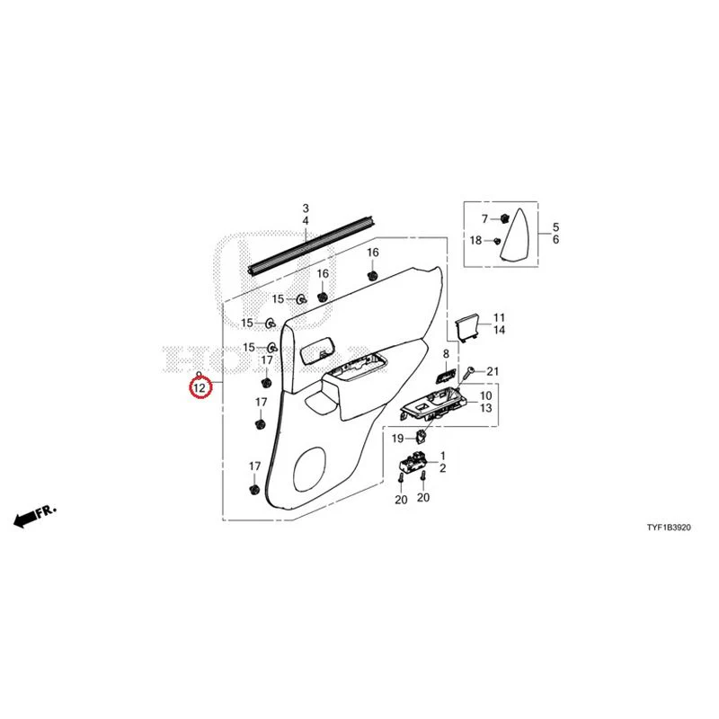 [NEW] JDM HONDA Honda e ZC7 2023 Rear Door Lining GENUINE OEM - Image 13