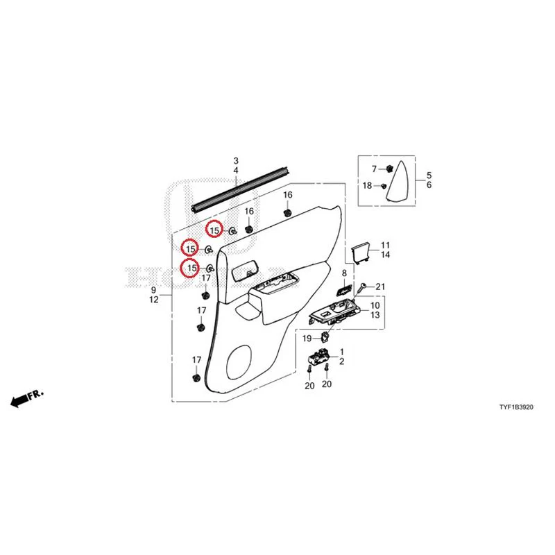 [NEW] JDM HONDA Honda e ZC7 2023 Rear Door Lining GENUINE OEM - Image 16