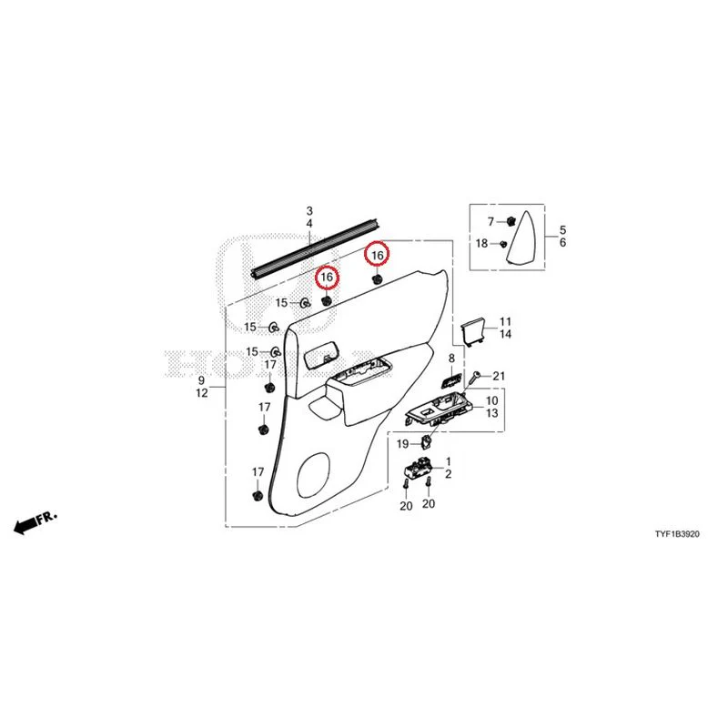 [NEW] JDM HONDA Honda e ZC7 2023 Rear Door Lining GENUINE OEM - Image 17