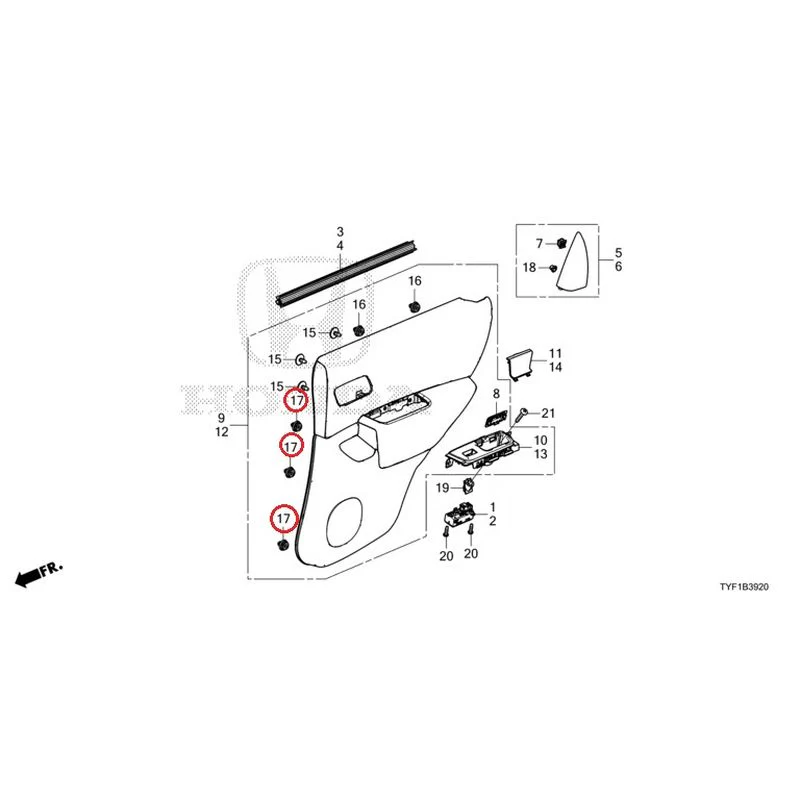 [NEW] JDM HONDA Honda e ZC7 2023 Rear Door Lining GENUINE OEM - Image 18