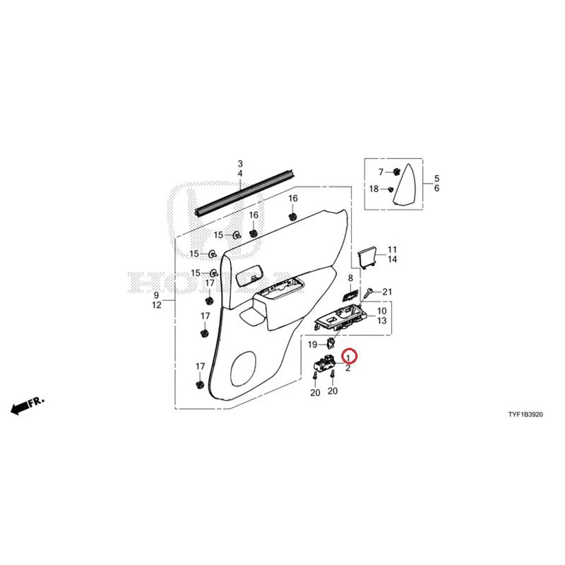 [NEW] JDM HONDA Honda e ZC7 2023 Rear Door Lining GENUINE OEM - Image 2