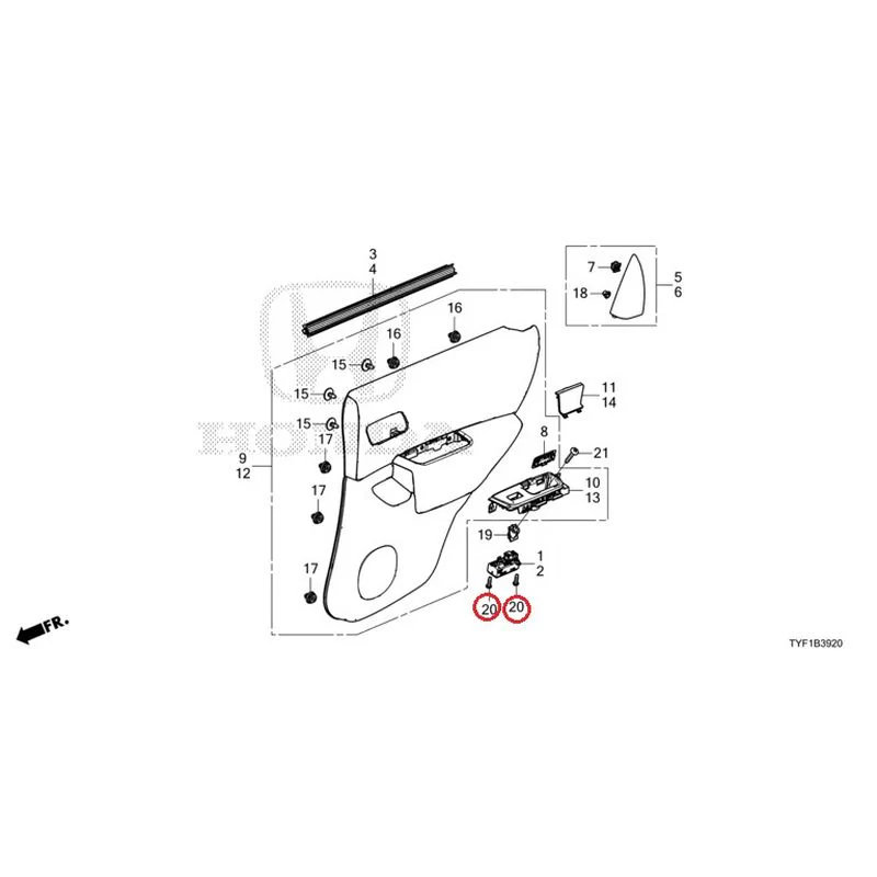 [NEW] JDM HONDA Honda e ZC7 2023 Rear Door Lining GENUINE OEM - Image 21