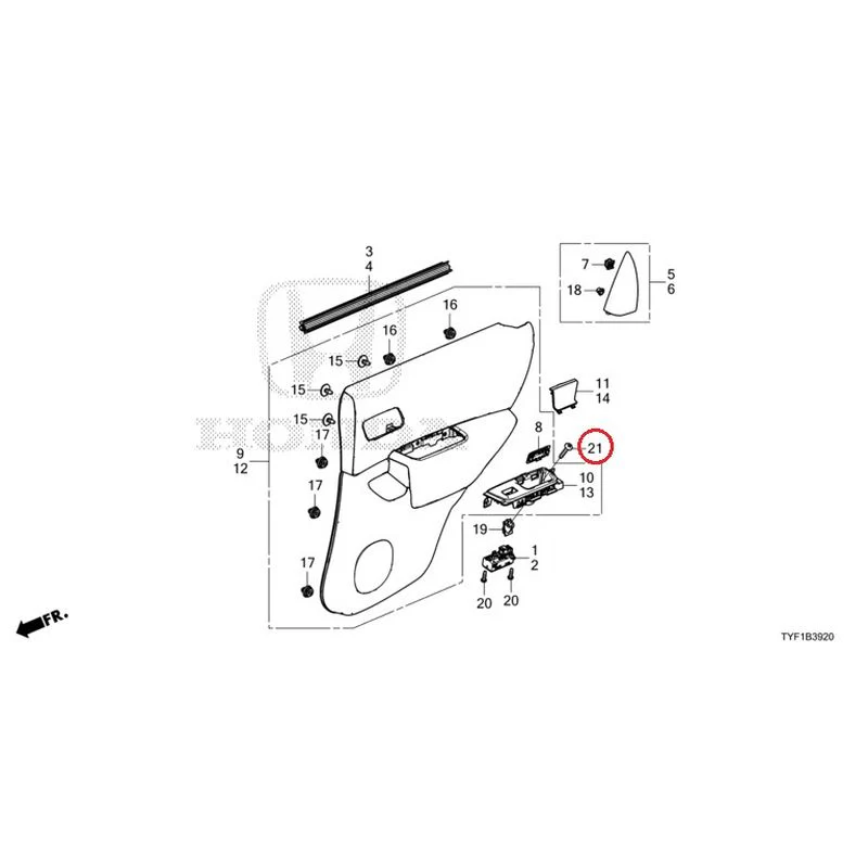 [NEW] JDM HONDA Honda e ZC7 2023 Rear Door Lining GENUINE OEM - Image 22