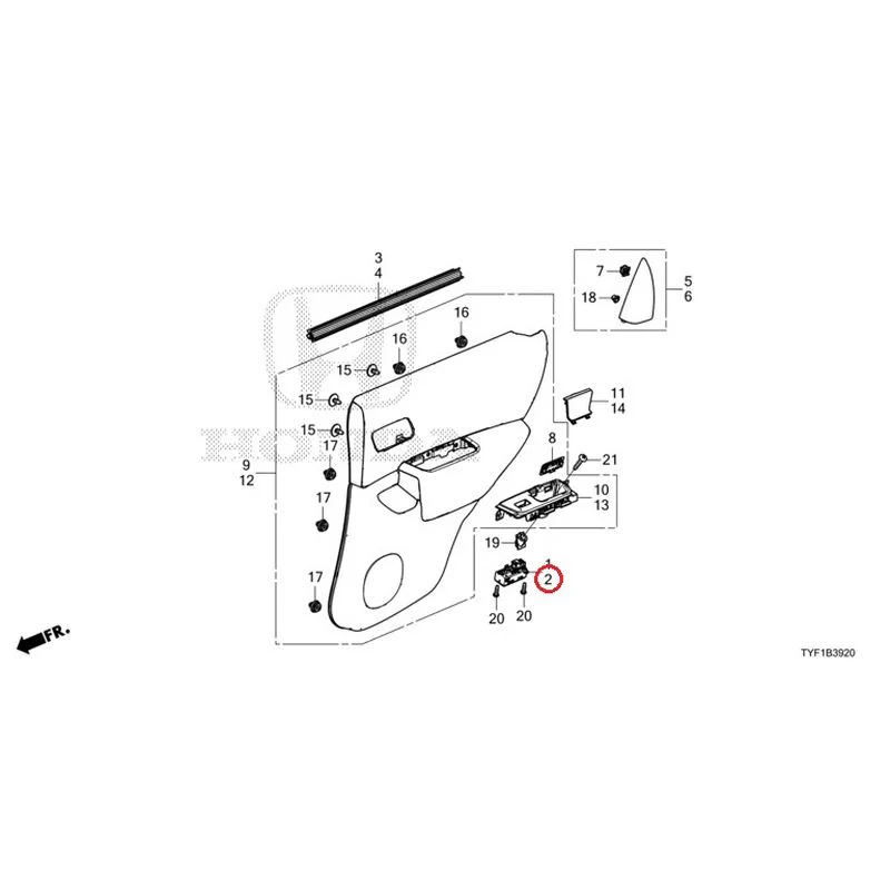 [NEW] JDM HONDA Honda e ZC7 2023 Rear Door Lining GENUINE OEM - Image 3