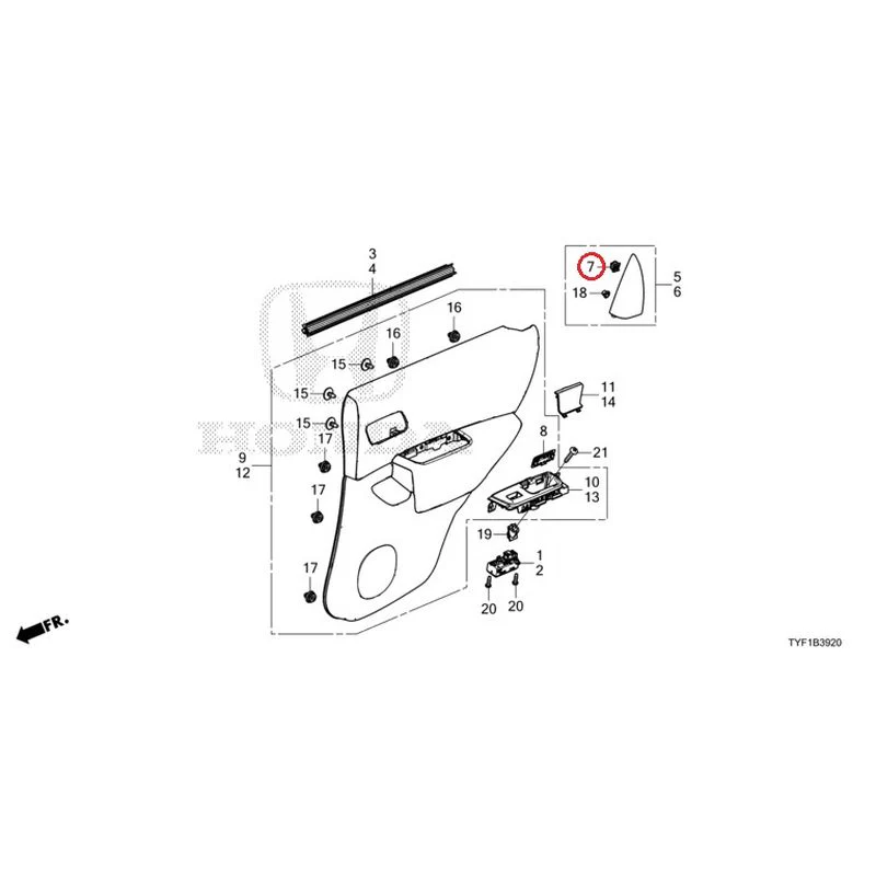 [NEW] JDM HONDA Honda e ZC7 2023 Rear Door Lining GENUINE OEM - Image 8