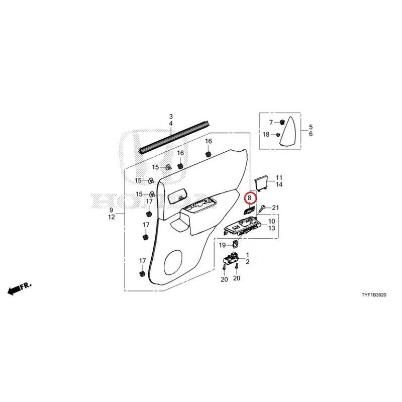 [NEW] JDM HONDA Honda e ZC7 2023 Rear Door Lining GENUINE OEM - Image 9
