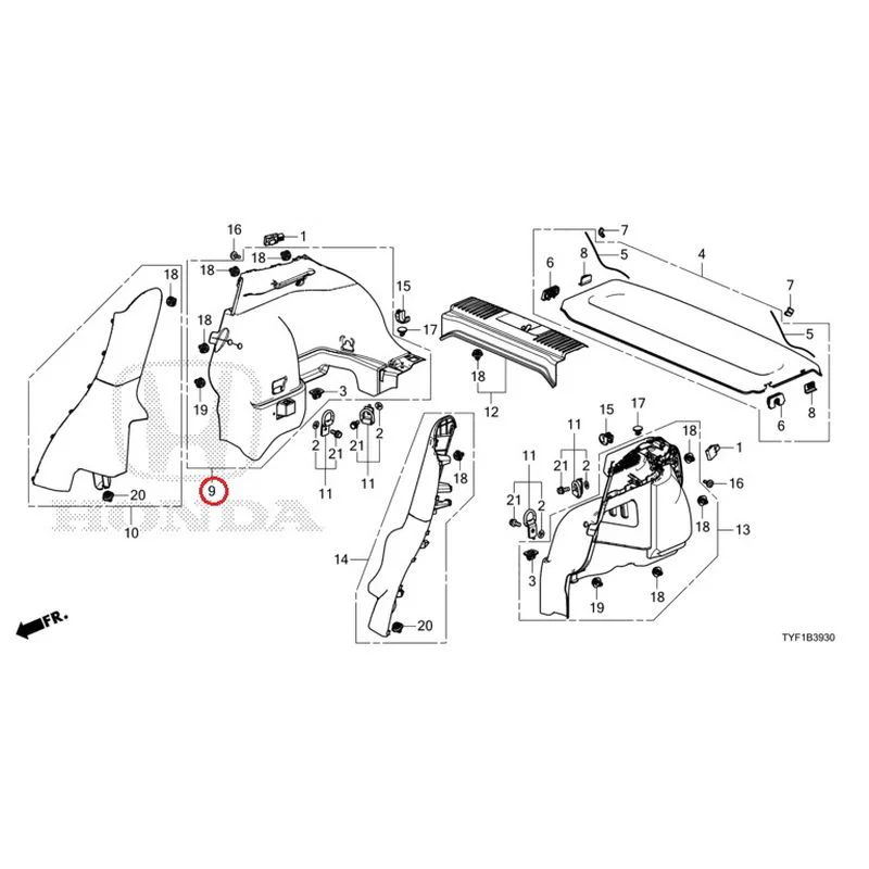 [NEW] JDM HONDA Honda e ZC7 2023 Side Lining GENUINE OEM - Image 10