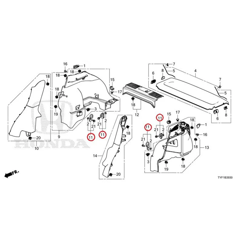 [NEW] JDM HONDA Honda e ZC7 2023 Side Lining GENUINE OEM - Image 12