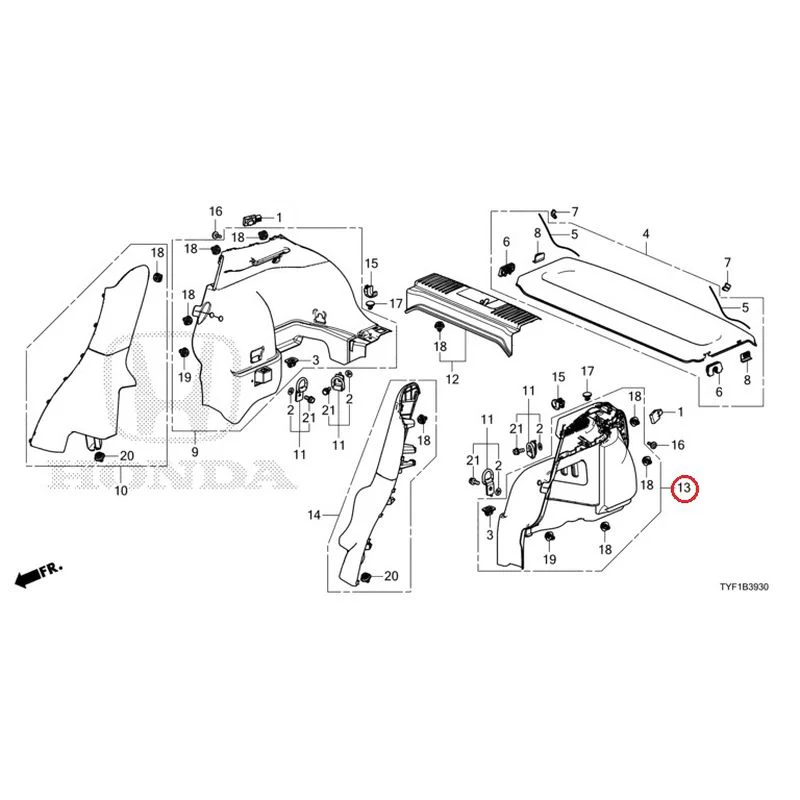 [NEW] JDM HONDA Honda e ZC7 2023 Side Lining GENUINE OEM - Image 14