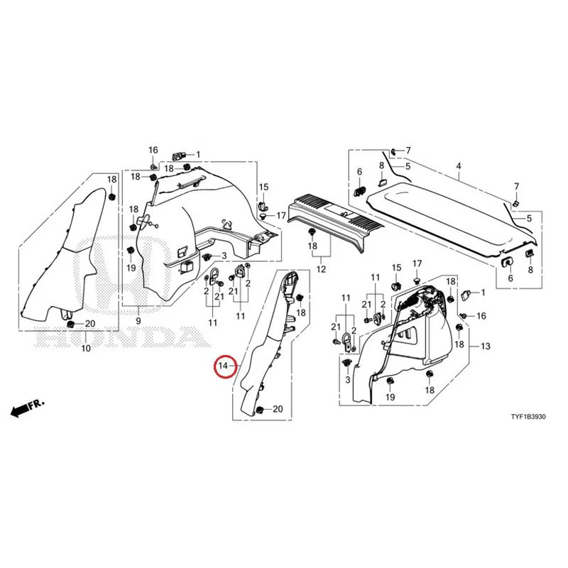 [NEW] JDM HONDA Honda e ZC7 2023 Side Lining GENUINE OEM - Image 15