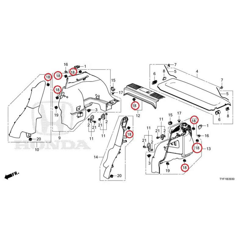 [NEW] JDM HONDA Honda e ZC7 2023 Side Lining GENUINE OEM - Image 19