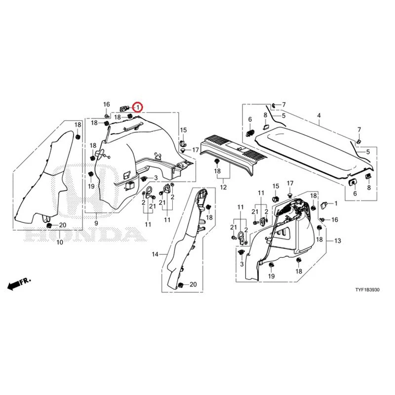 [NEW] JDM HONDA Honda e ZC7 2023 Side Lining GENUINE OEM - Image 2