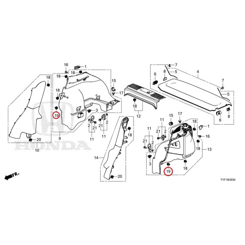 [NEW] JDM HONDA Honda e ZC7 2023 Side Lining GENUINE OEM - Image 20