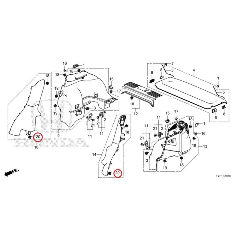 [NEW] JDM HONDA Honda e ZC7 2023 Side Lining GENUINE OEM - Image 21