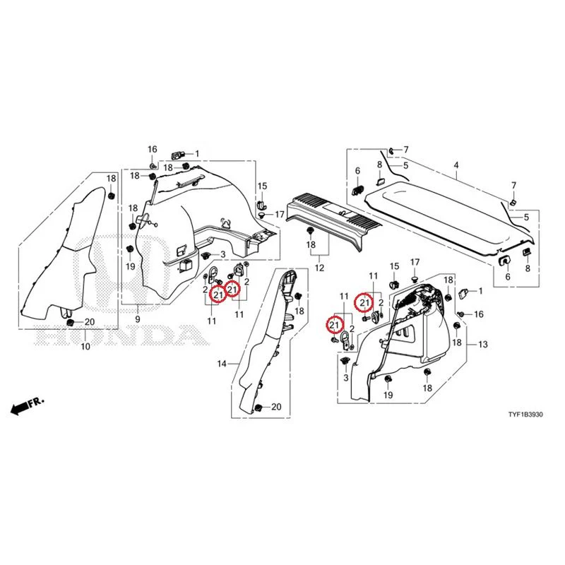 [NEW] JDM HONDA Honda e ZC7 2023 Side Lining GENUINE OEM - Image 22