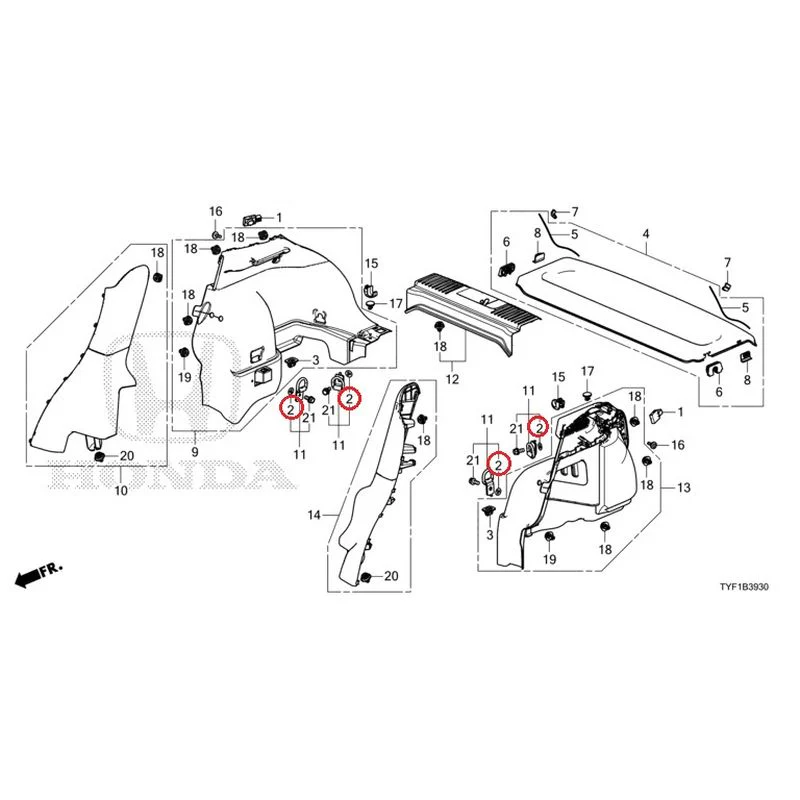 [NEW] JDM HONDA Honda e ZC7 2023 Side Lining GENUINE OEM - Image 3